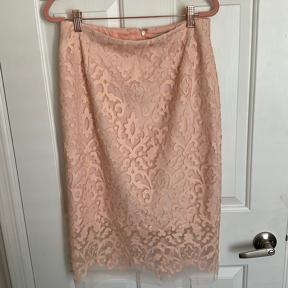 Katherine Kelly laser cut lace skirt